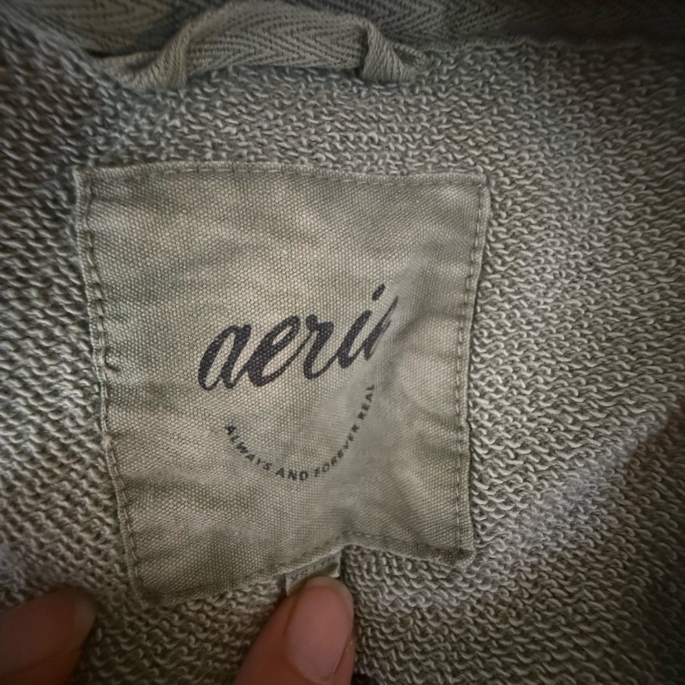 Women’s Oversized Aerie Olive Green Sweatshirt - Picture 3 of 3